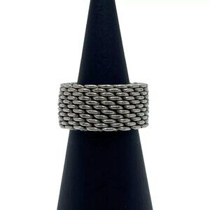 Authentic Tiffany & Co. US:4.75 Somerset Ring Sterling Silver